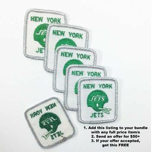 */$25 Vintage New York Jets Helmet Bars NFL Patch